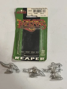 2003 RPG Legends Dark Heaven Reaper Pack Lizard Hunting Pack - Open Pewter - Bild 1 von 24