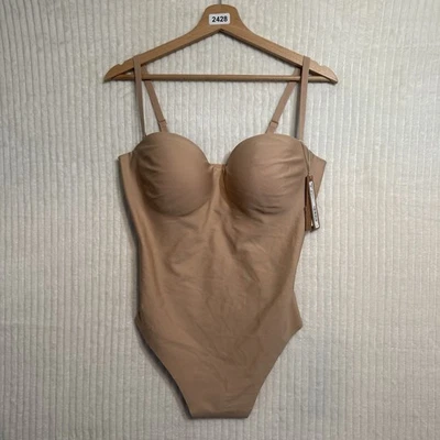 Skims Underwire Body Molded Thong Bodysuit Size XL Clay NWT $120 - Image 1 of 4