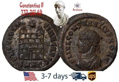 Ancient Roman Empire Coin Bronze Constantius II 337-361 AD #18408 - Image 1 of 3