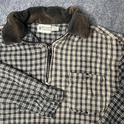 Chaqueta de Colección Territorio del Noroeste Grande a Cuadros Franela Cuello Ropa de Trabajo Rústica Foto 1 de 4