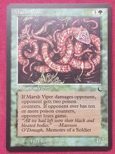 Magic The Gathering THE DARK MARSH VIPER tarjeta verde Magic The Gathering - Imagen 1 de 2