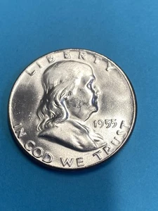 1955-P Franklin Silver Half Dollar Bugs Bunny BU. - Picture 1 of 3