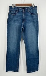 LL Bean BeanFlex Jeans Women 12 M/T Bootcut Leg Favorite Fit High Rise - Picture 1 of 12