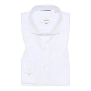 Eterna Herren Hemd Cover Shirt Slim Fit weiß Uni 8817 F182 00 - Picture 1 of 6