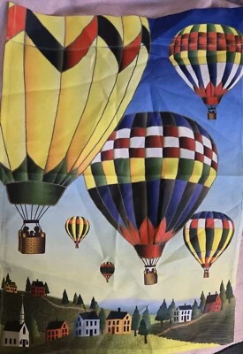 Jeremiah Bee-Line Tamaño 12"X 18" Coloridos Globos de Aire Caliente Jardín Primitivo BANDERA  Foto 1 de 4