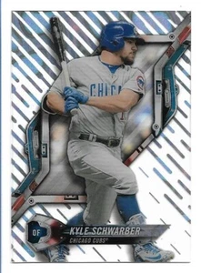 Kyle Schwarber 2018 Topps High Tek Pattern 1 Diagonals Magma Diffractor #HT-KS - Picture 1 of 2