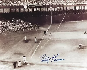 BOBBY THOMSON Autographed Color 8x10 Photo - Shot Heard Round the World w/COA - Picture 1 of 1