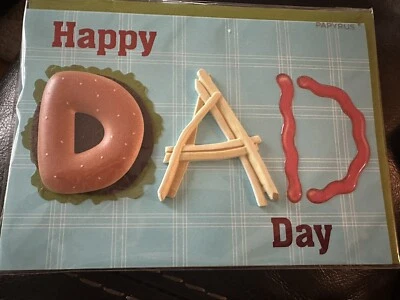 NIP Papyrus Happy Fathers Father’s Day Card Embellished BBQ “Dad” New - Image 1 of 2