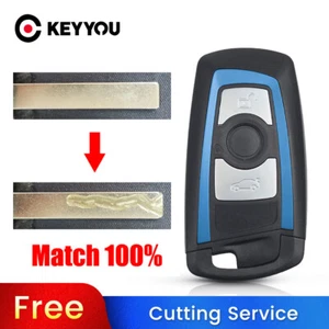 BLADE CUT by PHOTO Car Key Case For BMW CAS4 F FEM 3 5 7 Series E90 E92 E93 FOB - Imagen 1 de 11