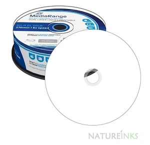 25 Mediarange Blu ray BDR DL Double Layer 50GB 270min Printable 6x discs MR510 - Afbeelding 1 van 2