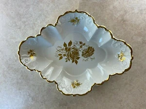 Old Foley Staffordshire China Vintage Gold Roses Large Vegetable / Salad Bowl - Picture 1 of 4