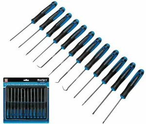 Bluespot 12pc Pick And Hook Set Plus Precision Screwdriver Torx Flat & Phillips - Picture 1 of 3