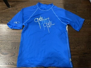 Boys O’Neill Blue 3/4 Sleeve Rash Guard Swim Shirt Size Youth 14 - Picture 1 of 4