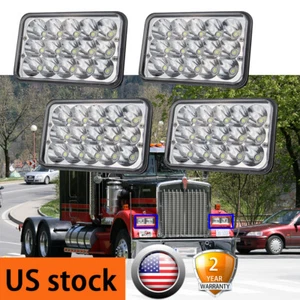 4X 4x6" LED Headlights Sealed Hi/Lo Beam Fog Light For Freightliner FLD120 112 - Picture 1 of 12
