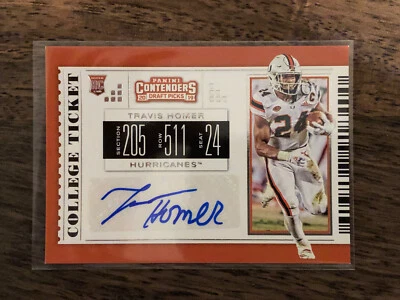 2019 Contenders Draft Picks - Travis Homer - Rookie Auto College Ticket - Image 1 of 2
