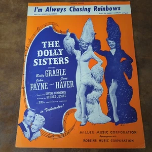 I'm Always Chasing Rainbows by McCarthy Carroll Vintage Sheet Music 1918 Miller - Picture 1 of 3