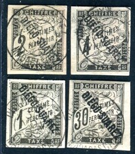 DIEGO SUAREZ PORTO 1892 Yvert TT 3-4,6 ,11 gestempelt 300€(D7047