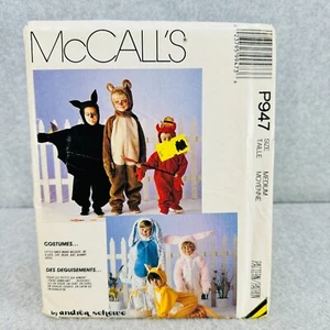 McCalls P947 3884 Bodysuit Costumes Dog Cat Devil Bunny Bear Bat Kids M Pattern - Bild 1 von 5