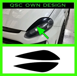 X2 Fiat Punto Black Eyebrow Eyelid Sticker Decals (QSC) - Picture 1 of 1