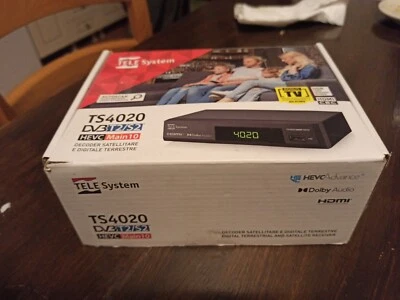 TELE System TS4020 T2S2HEVC Black - DVB-T2/S2 Box Decoder HEVC - Immagine 1 di 4