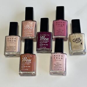 Avon GEL FINISH Nail Enamel VERY BERRY + 6 Other Colors - Bundle