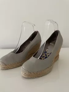 Penelope Chilvers ~ Scoop Leather Espadrille In Taupe/Clay UK5/ EU38 - Picture 1 of 10