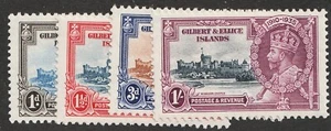 1935 Gilbert and Ellice Islands Sc# 33-36 - KGV Silver Jubilee set. MH Cv$36.80 - Picture 1 of 1