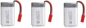 Juego de 3 Baterías LiPo 3.7V 750mAh para Drones MJX X300C X400 X800 RC Plata - Imagen 1 de 5