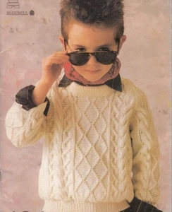 Textured sweater knitting pattern copy 5 ply Ages 2 - 10 - Picture 1 of 2