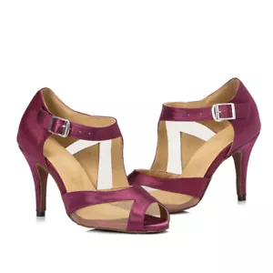 Ladies Latin Dance Shoes Soft Bottom Ballroom Tango Salsa Shoes Sandals Party - Picture 1 of 12