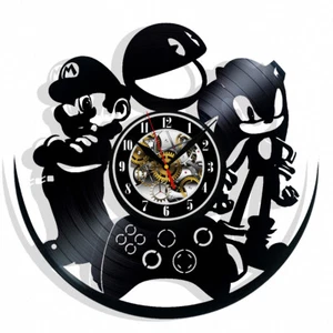 Super Mario Juego Reloj de Pared Registros Decoración Regalo Navidad Cumpleaños Vacaciones Arte - Imagen 1 de 5