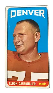 Tarjeta de fútbol americano 1965 Topps 48 Eldon Danenhauer Denver Broncos Pittsburgh State - Imagen 1 de 12
