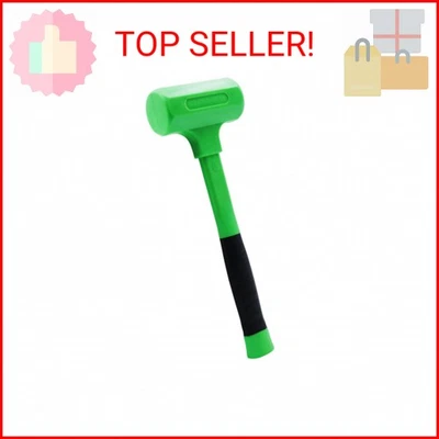 Empuñadura de martillo Deadblow de 2 lb - verde/negro - cabeza llena de disparo de acero - cara acolchada Foto 1 de 2