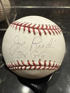 JOE RUDI A'S 3X GG SIGNED AUTOGRAPHED M.L. BASEBALL TRISTAR 3 X GG INSCRIPTION - Picture 1 of 4