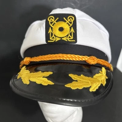 Gorra de yate emblema de ancla disfraz sombrero de capitán ajustable - nuevo con etiquetas Foto 1 de 4