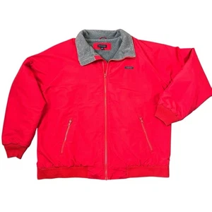 Lands' End Jacket Coat Mens Size XL 46 - 48 Red Full Zip Fleece Lined Outdoor - Picture 1 of 12