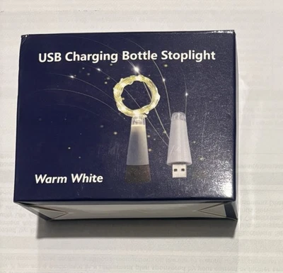 USB瓶灯可充电,4件装可充电葡萄酒瓶灯,15LED 5 — 第 1/3 张图片