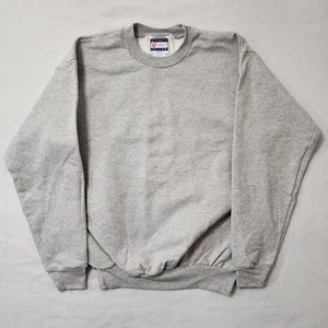 Vintage 90s Hanes Sweatshirt Blank Mens Small Gray Deadstock Ultimate Cotton Y2k - Picture 1 of 7