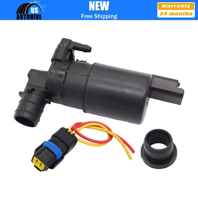 Windshield Washer Motor Pump & Connector Harness Plug for Nissan Titan 2004-2015 - Image 1 of 4