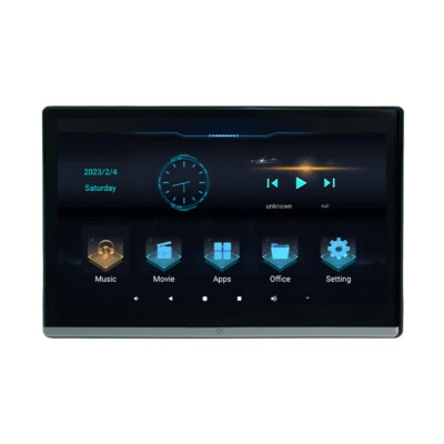 13.3in Android 11.0 Headrest Monitor Video Player Car TV Touch Screen WiFi USB - Image 1 of 4