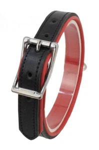 Hunde Halsband aus vegetabil gegerbten Leder mit Soft-Nappa gefüttert - Bild 1 von 4