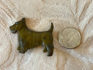 Vintage Coppertone Greenish Metal Scottie Dog Pin Brooch 1115 - Picture 1 of 2