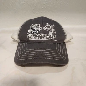 Firestone Walker Brewing Company Truckermütze mit Druckknopflasche grau und weiß Stil 5525 - Bild 1 von 4