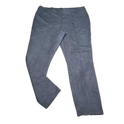 Isaac Mizrahi Live Estate Искусственная замша Нарядные Брюки Высокий 1XT Большой Размер Темно-синий - Изображение 1 из 4