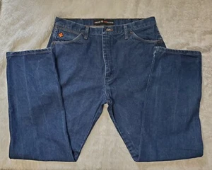Wrangler FR Mens Jeans Denim Blue Flame Resistant Medium Washed Size 38x32 Work - Picture 1 of 5