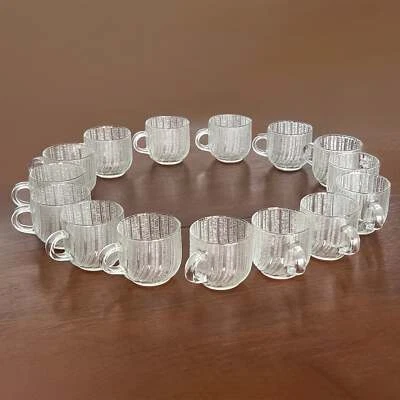 Arcoroc Seabreeze Crystal Glass Cups for Coffee, Tea, Punch - Set of 15 cups - Image 1 of 4