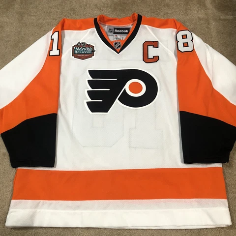 Reebok Mike Richards Philadelphia Flyers 2010 Winter Classic NHL Jersey White XL Cover