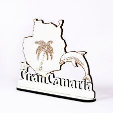 Znak « Gran Canaria » do odstawienia dekoracja delfina palma kanaryjskie biuro podróży