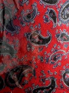 Corbata Zonarc Hombre Talla 54 pulgadas Rojo Seda Negro Azul Estampado Paisley 3 pulgadas Corbata Ajustada - Imagen 1 de 5