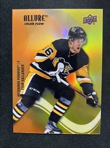 22-23 UD Allure Hockey Rookie Color Flow Orange-Yellow SF-40 Filip Hallander